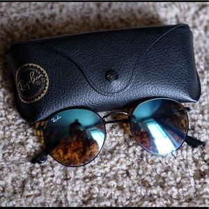 Ray Ban Round Metal Light Blue Gradient RB3447